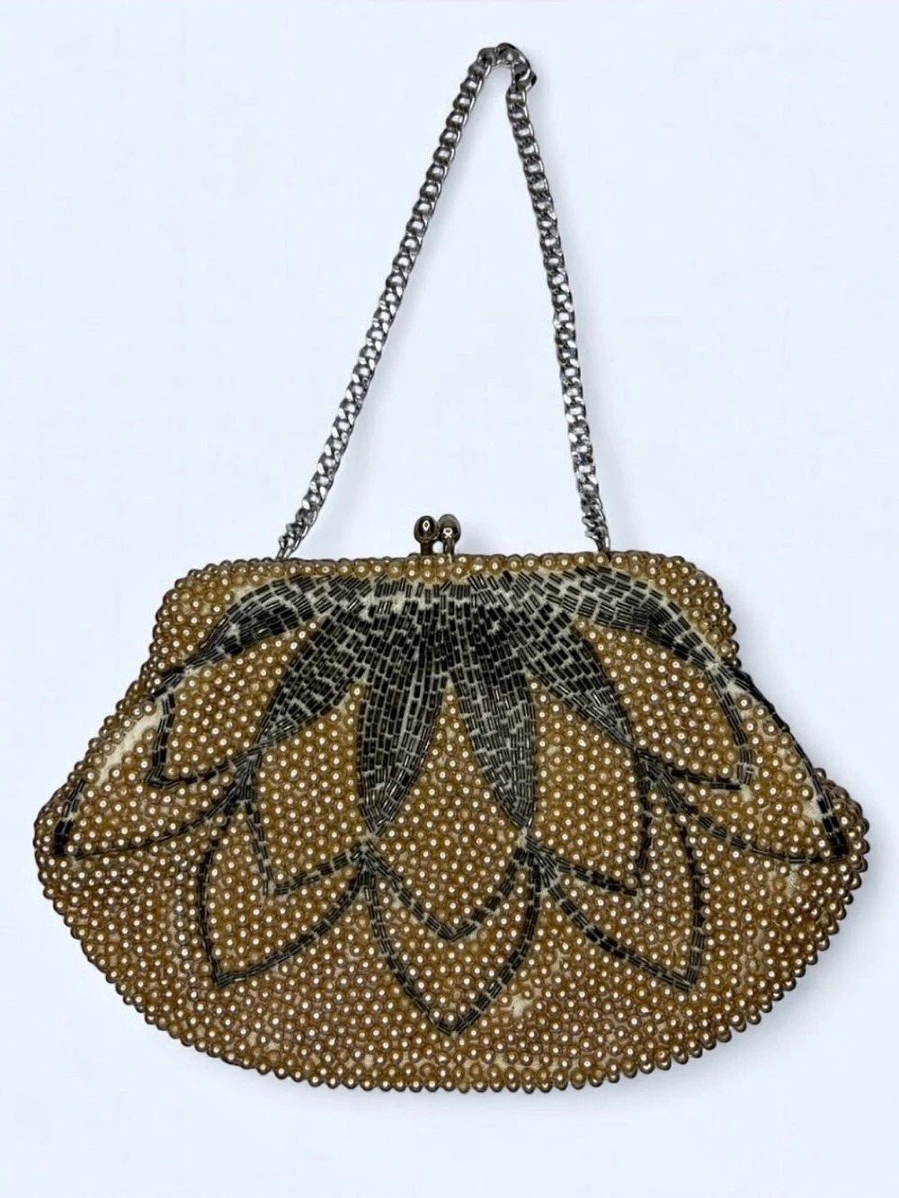 Vintage Beaded Chain Clutch